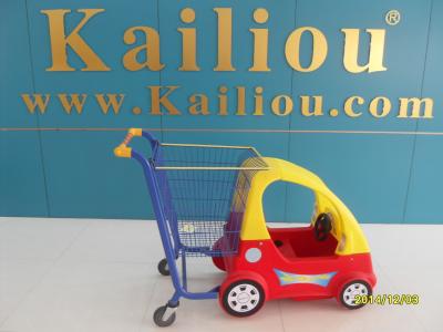 Children kids grocery cart With rear shopping basket in color powder coating