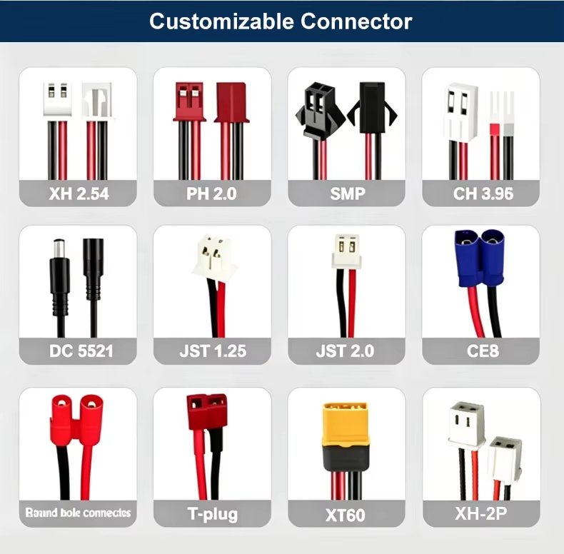 Custom 18650 Rechargeable Lithium Ion Cell Battery Pack With BMS Protection