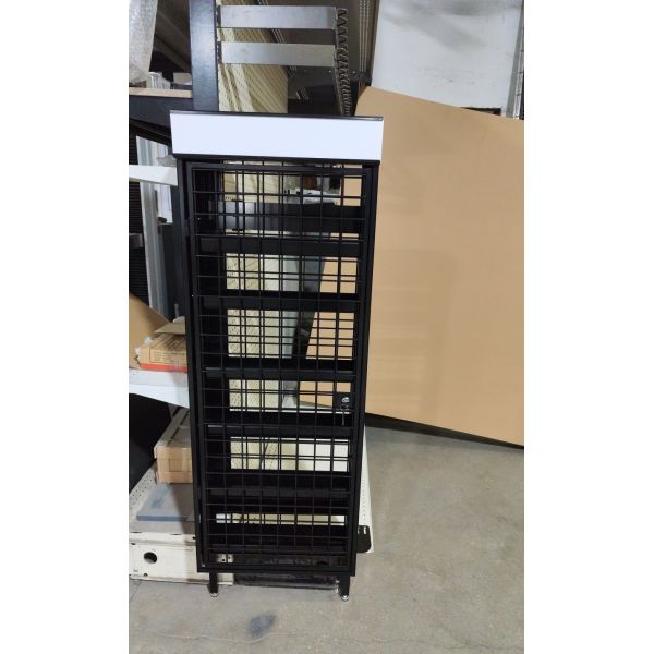 Lockable Wire Display Rack with 6 Adjustable Shelves - Endcap Model
