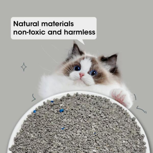 El mineral de acumulamiento fuerte Cat litter 100 por ciento libre de polvo Crushed ore litter inofensivo