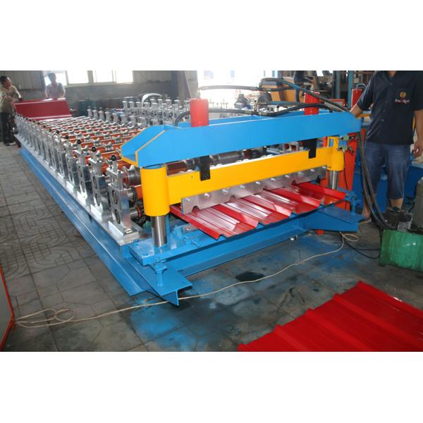 Cold Rolled Steel Color Steel Roll Forming Machine PLC Control For Roofing