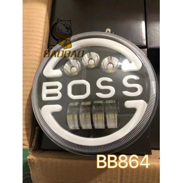 7 Inch BOSS Metal Round White Yellow Dual Color Auto Lighting System for Harley Davidson Led Headlights for Bike 70 Led Light