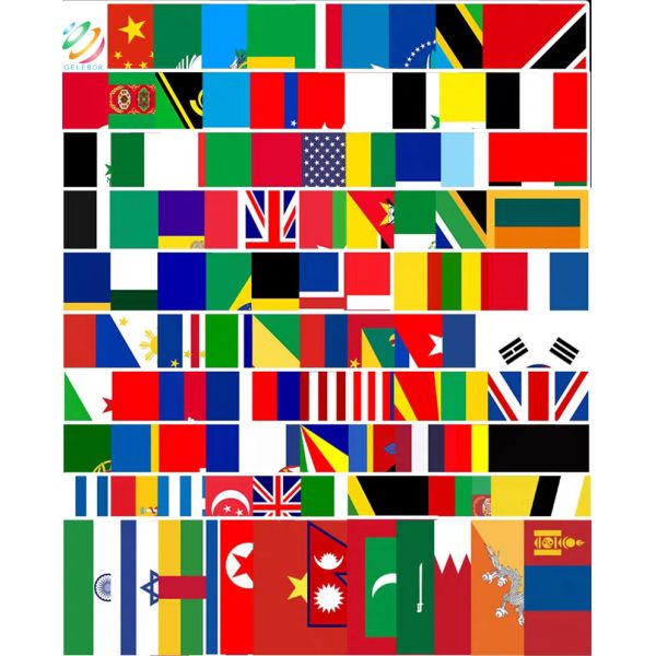 World Countries Flag Patriotic Window Decals Stickers For Notebook Stationery