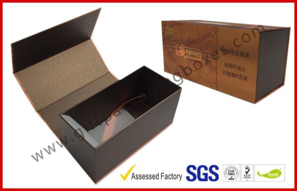 Brown Food Grade Cigar Gift Paper Box  with Tissue Paper Printed