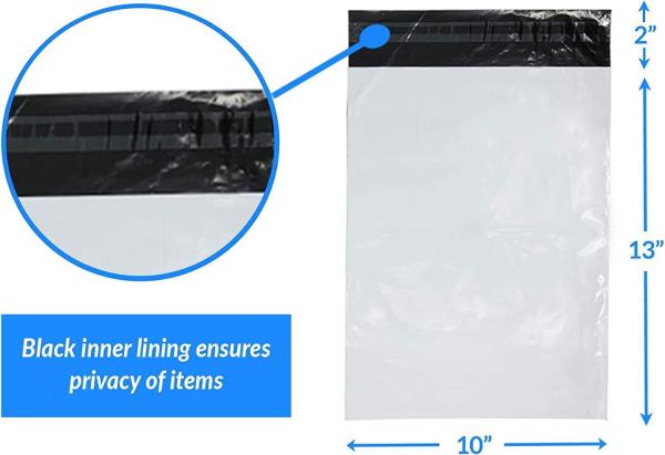 Lightweight White Poly Mailers Biodegradable Eco Friendly Poly Mailer
