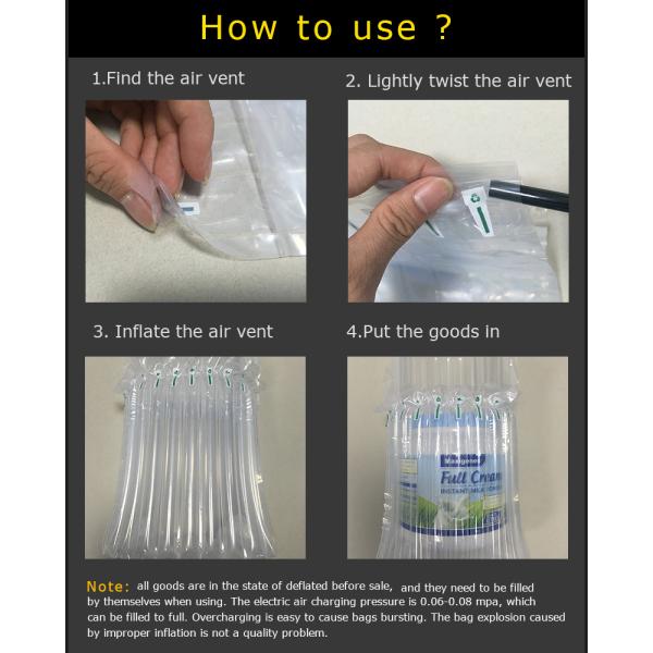 Protective PE Mini Air Cushion Pillow Bags for Void Filling, air pillow cushion, self sealing air dunnage bag, bagease