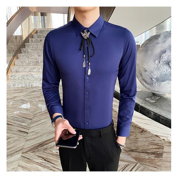 5000 мужских формальных рубашек в стиле Casual Slim Cotton с длинным рукавным дизайном для настройки