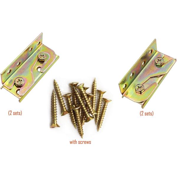 Effortlessly Connect Your Wooden Bed Frame with Heavy Duty No-Mortise Bed Rail Connectors