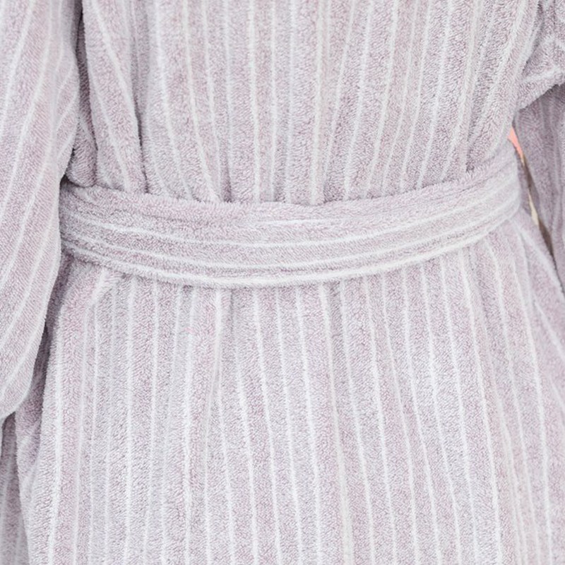 120cm Unisex Winter Colorful Stripes Coral Fleece Bathrobe Sleepwear Super Absorbent