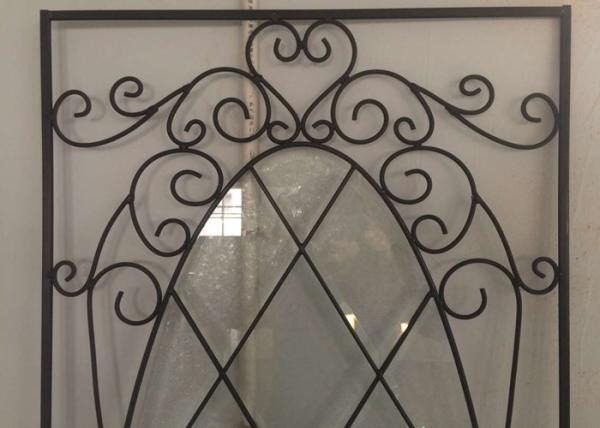 Double Pane Sliding Glass Door Hollow Stained Glass Panels Air / Argon Insulating