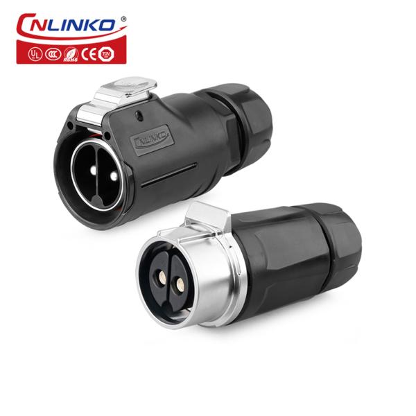 CNLINKO M28 Waterproof IP67 Male Female Quick Plug 50A Power 2 Pin Cable Connector