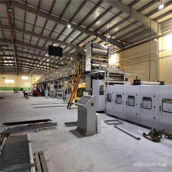 Box Making Function Corrugated Box Machinery 3 Ply Production Line with 380V Voltage