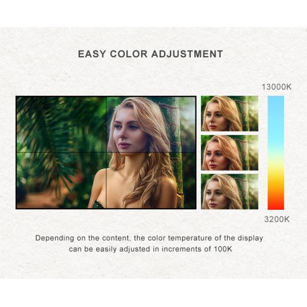 0.88mm 65 Inch Narrow Bezel LCD Video Wall 4K Resolution For Advertising