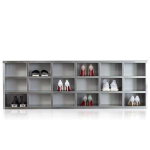 Custom Stainless Steel Shoe Cabinet Multi Grid Dust Free Design