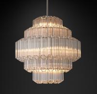 Retro Simple Bedroom Hotel Decoration Creative Glass Pendant Light American Crystal Chandelier