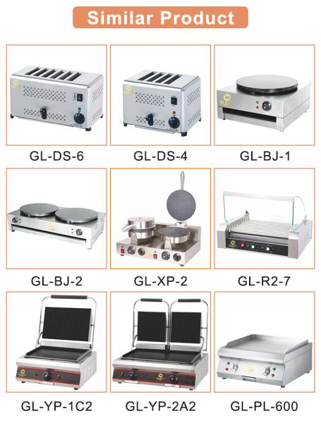 2800Pa LPG Gas Griddle Lightweight 30kg Kitchen Cooking Equipment With Even Heat Distribution