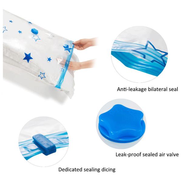 Хранение уплотнения вакуума PE 70x100cm PA кладет вкладчика в мешки космоса перемещения обжатия