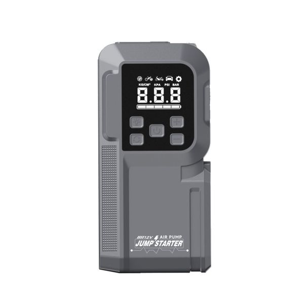Vehicle 2 In 1 Jump Starter 12V Tire Inflator 141psi Portable Electric Handheld Air Pump Intelligent Air Pump