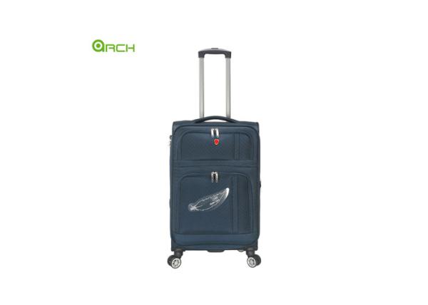 1680d Polyester Luggage Trolley Case with Two Front Pockets and Spinner Wheels