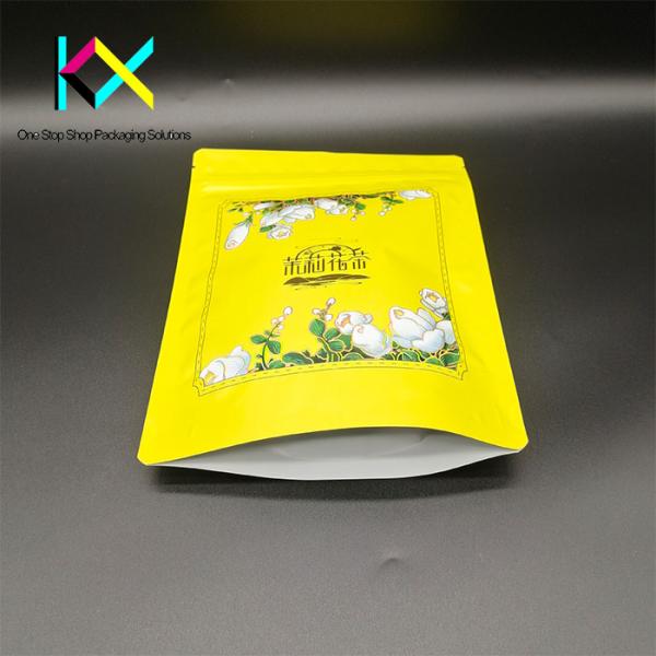 OEM Spot UV Tea Packaging Bags 130um Aluminum Foil Ziplock Stand Up Pouch