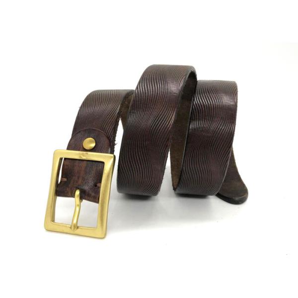 Brown Mens Casual Leather Belt Vintage Brass Square Pin Bcukle Western Styles