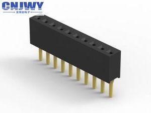 Material preto do passo LCP do conector 1.27mm do encabeçamento do PWB da fêmea H = 2.1mm