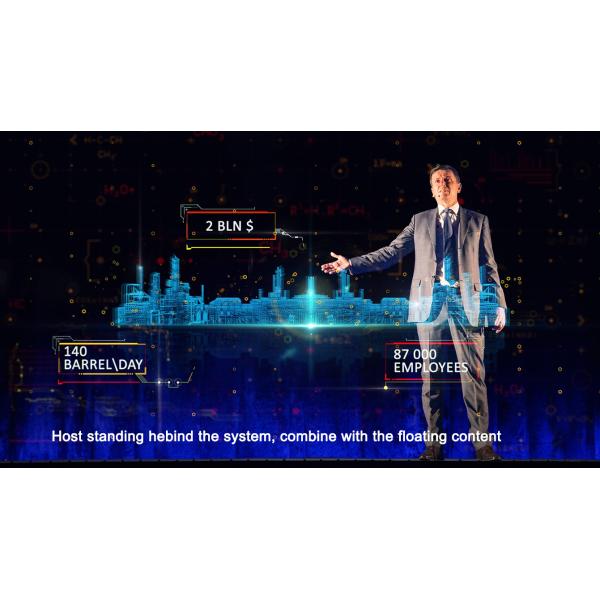 5m ширина 3D отображает прозрачная голографическая фольга отражают экран