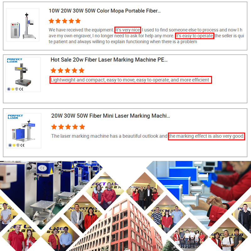 Perfect Laser 20W 30W 50W Fiber Laser Marking Machine High Speed Metal Laser Engraver for Stainless Steel Aluminum Serial Number Barcode Logo Marking