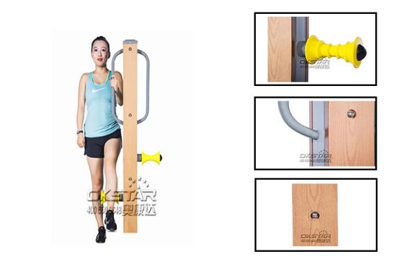 china outdoor park gym equipment  WPC materials based leg massager