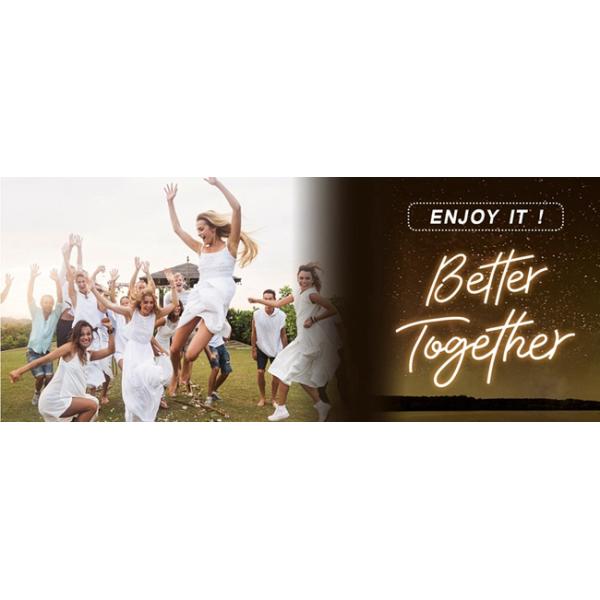 Large Neon Led Wall Light Sign Dimming Switch 12V Engagement Party Decoration Warm White