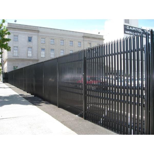 Garden Steel Palisade Fencing Hot Dipped Galvanized With Post