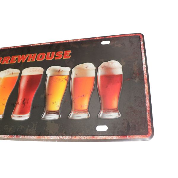 Black Metal Tin Sign Retro Custom Embossed Tin Signs For Tavern Ornaments