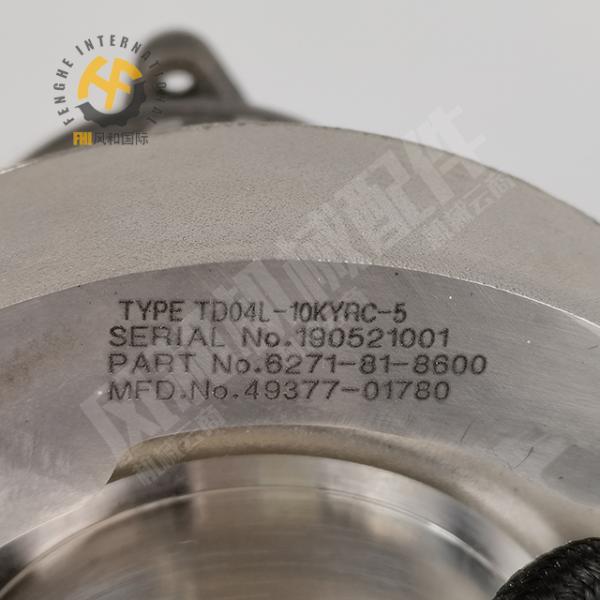 4D95 Turbocharger Komatsu 49377-01780 , 6271-81-8600 Car Engine Turbocharger