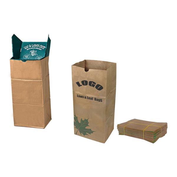 Сумка лист лужайки отхода двора бумажного мешка Брауна Compostable отброс погани 30 галлонов