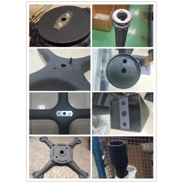 Restaurant Dining Table Legs Round Metal Bar Table Base Black / Brown Colour