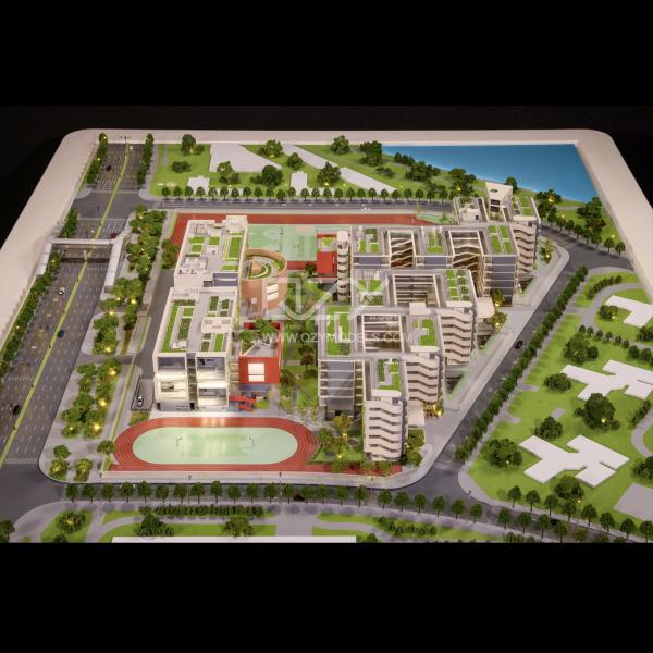 1/300 Shenzhen Nanhua School Model Conceptual Minimalism Style based Acrylic ABS Material