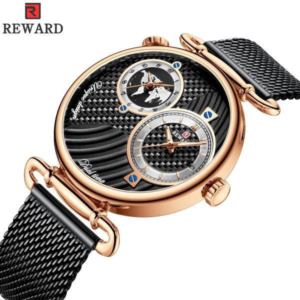 Chinese Two Movement Stainless Steel Caseback Watch , Mens Waterproof Watches Alloy Case