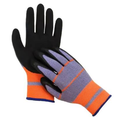 13G Polyester Spandex Latex Coated Gloves Garden Latex Coated Work Gloves Bulk