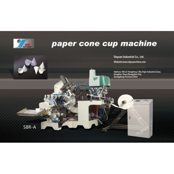 PLC Touch Screen Full Automatic Paper Cone Water Cup Machine Zb1r-A