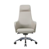 Cadeira executiva traseira alta de Grey Ergonomic Office Leather Chair