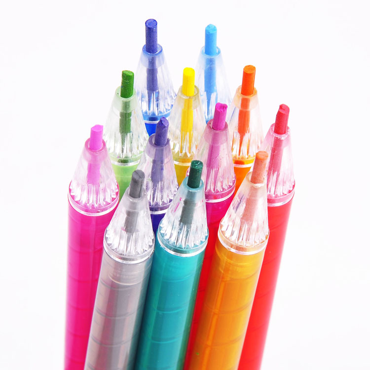 wholesale cheap price multicolor twist wax crayon for kids drawing