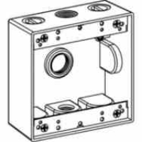 Коробки 2 шатий GFCI коробка выхода электрической алюминиевой погодостойкая с 5 отверстиями выхода
