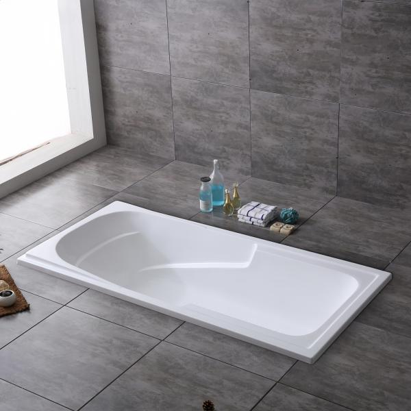 1700mm Simple Acrylic Bathtub with 2PCS Handles Shipping Cost Estimated Delivery Time