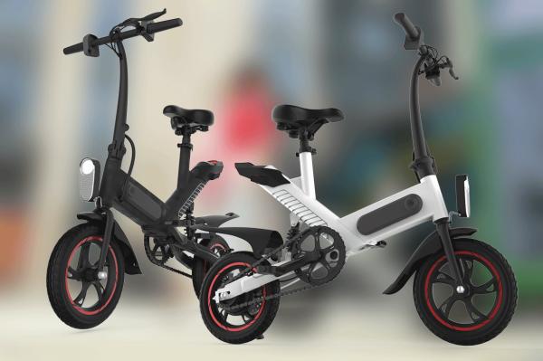 Adjustable Folding Electric Bicycle , Lightweight Electric Bike 120KG Load