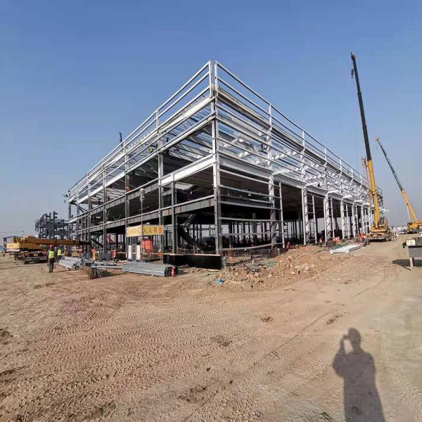 Durable Industrial Steel Buildings Powder Coated Prefab Metal Building Construction