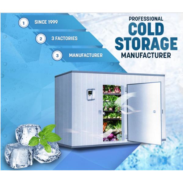 100nn PU Panel Sliding Door Cold Storage Room With Refrigeration Unit / Food Storage Cold Chamber