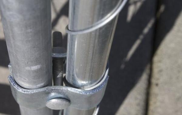 8'x12' temporary chain link fence panels diameter wire 11.5ga chain link mesh 2 x 2 tube 35mm wall thick 1.60mm