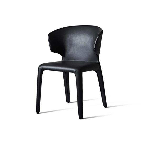 Fully Upholstery Leather Husk Wrap Chair , Modern Chair For Living Room