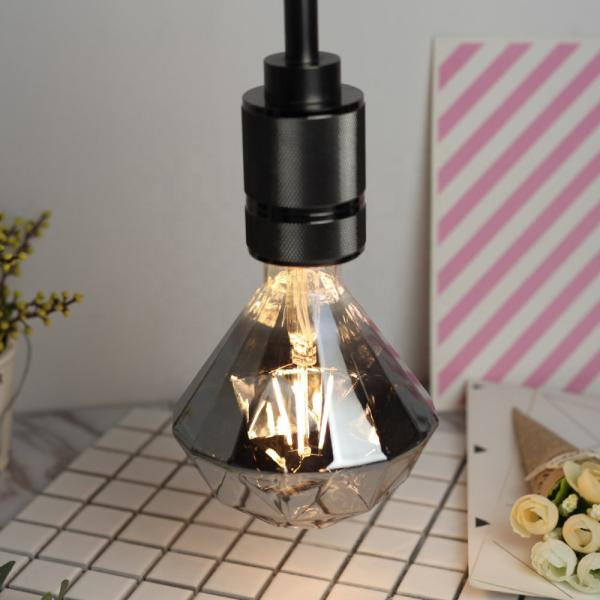 Smoky Diamond Edison Filament Bulbs Warm White Led Edison Bulb E27 Dimmable