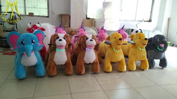 Hansel  amusement park electric kids ride furry dinosaur toy for shopping mall